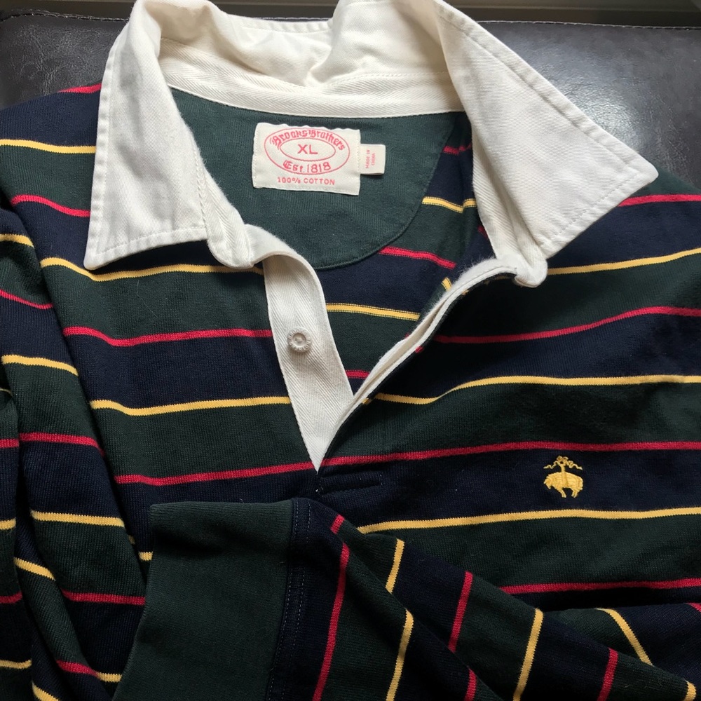 Vintage Brooks Brothers rugby collared shirt